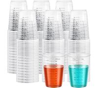 Lot de 200 Gobelets Doseurs Gradués, 240 ml, pour Résine Époxy | Gobelets Mélangeurs en Plastique PP avec Graduation ml/oz pour Peinture, Pigments, Colles et Loisirs Créatifs