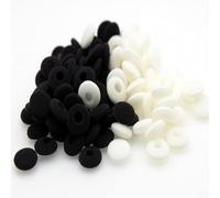 Lot De 200 Housses De Casque - Coussinets De Rechange En Mousse Pour Écouteurs Sony Et Autres Écouteurs - Trou Unique Noir Et Blanc Pour Un Confort Amélioré[ECO5245158]