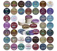 Lot de 200 jetons d'affirmation positive, 50 citations motivantes imprimées des deux côtés pour salle de ureau, fournitures scolaires (style fraîch)
