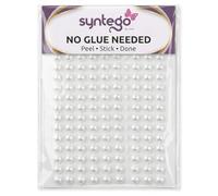 Lot de 200 jolies petites perles rondes de décoration de 6 mm - blanches - autoadhésives.