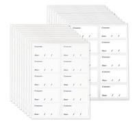 Lot de 200 Lettre Autocollantes, Étiquettes Autocollantes pour Congélateur, 6 x 3 cm, Étiquettes Autocollantes Amovibles pour Congélateur, Aucune Trace Après Décollage