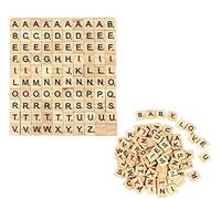 Lot de 200 lettres de l'alphabet en bois pour l'artisanat, l'éducation préscolaire pour les enfants