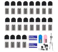 Lot de 200 mines de rechange HB pour compas de 2 mm avec 2 gommes et 2 outils, mines durables pour des dessins techniques précis, mines de 2 cm de long pour l'école, le bureau et les études, lot de
