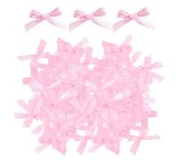 Lot de 200 mini nœuds roses multicolores en satin double face de 4 cm pour décoration de mariage et cadeaux