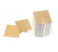 Lot de 200 mini planches à gâteau, bases carrées pour cupcakes, centre de table sur une table à dessert, tranches de gâteau, cupcakes, friandises, cheesecake