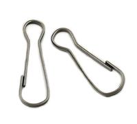 Lot de 200 mousquetons à ressort en métal de 25 mm pour sac à main, porte-monnaie, fermeture éclair, carte d'identité, porte-clés, pistolet, noir