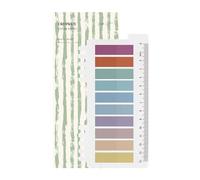 Lot de 200 Onglets de Notes Autocollantes Style Gris, Marqueurs de Page Pastel Inscriptibles avec Règle, Marque-page (F-200 Pièces Misty Mint)