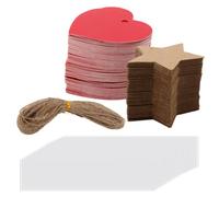 Lot de 200 paquets de bougies pour baptême et communion, 200 sachets en cellophane avec corde de chanvre de 20 m, 200 étiquettes cadeaux en papier kraft