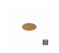 EMUCA 4026419 Cache couvre vis adhésif, Chêne, Ø 13 mm, Set de 200 Pièces, Gris Anthracite