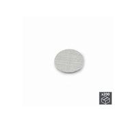 Lot de 200 pastilles adhésives D. 13 mm en finition effet textil gris - 4026427