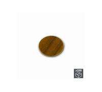 EMUCA 4026416 Cache couvre vis adhésif, Marron, Ø 13 mm, Set de 200 Pièces