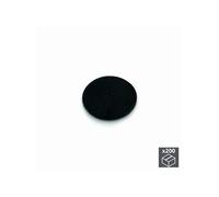 EMUCA 4026417 Cache couvre vis adhésif, Noir, Ø 13 mm, Set de 200 Pièces