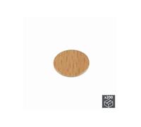 EMUCA 4026430 Cache couvre vis adhésif, Hêtre, Ø 13 mm, Set de 200 Pièces