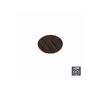 EMUCA 4026483 Cache couvre vis adhésif, Wengué, Ø 13 mm, Set de 200 Pièces