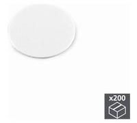 EMUCA 4026415 Cache couvre vis adhésif, Blanc, Ø 13 mm, Set de 200 Pièces