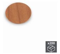 Lot de 200 pastilles adhésives EMUCA D. 13 mm en finition effet cerisier - 4026426 G