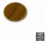 EMUCA 4026416 Cache couvre vis adhésif, Marron, Ø 13 mm, Set de 200 Pièces