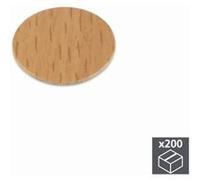 Lot de 200 pastilles adhésives EMUCA D. 13 mm finition hêtre - 4026430 Effet hêtre G
