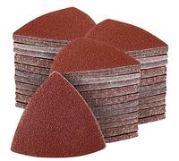 Lot de 200 patins de ponçage triangulaires de 80 mm, crochet et boucle pour tampon de ponçage triangulaire oscillant multifonction de 8.9 cm, pour bois/plâtre, autres surfaces