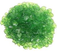 Lot de 200 pendentifs en forme de feuille en acrylique vert transparent avec trou pour boucles d'oreilles, bracelets, colliers, bijoux, loisirs créatifs (15 mm)