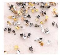 Lot de 200 perles à écraser 2 x 6/4 8 mm, fermoirs anse, embouts cordon, ruban, pince en cuir, pliable for connecteurs collier Bouchon De Fin Embout(07 mixed color,4x8mm(about 200pcs))