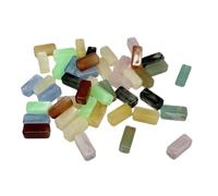 Lot de 200 perles d'espacement en vrac - Longues perles tubes en acrylique - Perles vintage - Imitation jade - Perles tubulaires pour bracelet, collier, boucles d'oreilles, porte-clés - Aléatoire