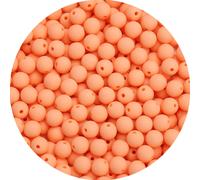 Lot de 200 perles rondes en acrylique orange clair mat de 10 mm, boules en acrylique, perles en gomme, perles en r sine plastique pour collier