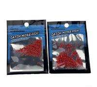 Lot de 200 perles tampons en forme de croix pour la pêche en mer, perles d'aide à la rotation avec design à double trou pour prendre en charge plusieurs types de bas de ligne et configurations de