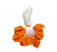 Lot de 200 petites étiquettes orange avec ficelle 13 x 20 mm