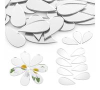 Lot de 200 petits miroirs en forme de goutte pour travaux manuels, carreaux de mosaïque autocollants de 0,8 mm d'épaisseur, pour loisirs créatifs, art, mur, porte, décoration d'intérieur