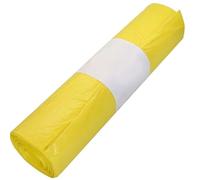 (Lot de 200 pièces) Sacs poubelles 120 litres, sacs poubelles jaunes 70 x 110 cm, sacs poubelles