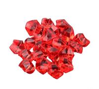 Lot de 200 pierres décoratives en acrylique pour vases, aquariums, décorations de mariage (rouge)