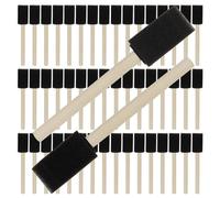 Lot de 200 pinceaux en mousse de 2,5 cm, manche en bois, pour peinture acrylique, teintures, vernis, artisanat