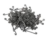 Lot de 200 pinces de greffe de raisin, plantes de jardin, légumes, vigne pour raisin, tomates et autres vignes, clip robuste et serré pour une fixation efficace et sûre des plantes (200, noir)