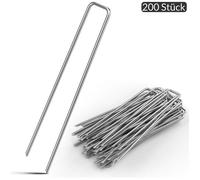 Lot de 200 piquets de fixation Acier Ø2,7mm Tête plate - Sardine Piquet Terre Tente Jardin