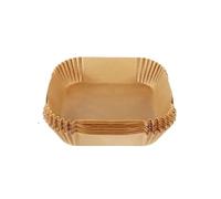 Lot de 200 plateaux en papier for friteuse à air, moules cuisson carrés et ronds, résistants l'huile, jetables pour Air Fryer