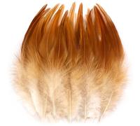 Lot de 200 plumes de coq naturelles - 12,7 à 17,8 cm - Plumes de coq en vrac pour chapeaux, bijoux et attrape-rêves (naturelles)
