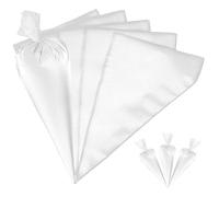 Lot de 200 poches à douille jetables de taille moyenne en plastique transparent pour décoration de gâteaux, desserts, biscuits, pâtisseries (30,5 cm)