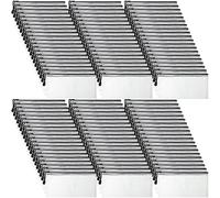 Lot de 200 pochettes en maille A6 à fermeture éclair avec fermeture éclair - Pour fournitures scolaires et de bureau - 24 x 11 cm (noir et blanc)