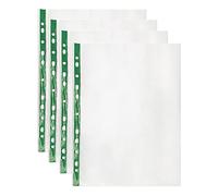 Lot de 200 pochettes perforées de qualité 50 microns A4 en verre transparent