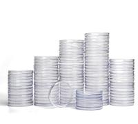 Lot de 200 Porte-Capsules Rondes en Plastique Transparent de 25 mm pour Collection de pièces de Monnaie