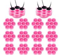 Lot de 200 pots de colle en forme de fleur pour extensions de cils - Support de colle pour faux cils - Pour femmes et filles