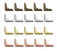 Lot de 200 protections d'angle en métal pour livres, coins photo, protection en fer vintage, pour scrapbooking, décoration de bord triangulaire