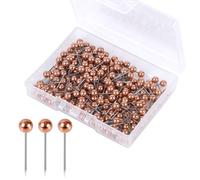 Lot de 200 Punaises Carte, Punaises pour Cartes Petites Punaises à Tête Ronde Punaises de Marquage en Or Rose pour Tableau d'Affichage Marquage de Tissu Production de Murs Photo