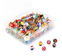 Lot de 200 Punaises, ÉPingles CréAtives pour Carte, Punaises pour Carte du Monde, Carte du Monde de voyagege, Forme de Drapeau National pour Tableau d'affichage, Carte, Bureau