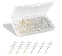 Lot de 200 punaises transparentes de 23 mm avec 1 boîte de rangement - Pour bricolage, décoration de cartes murales, tableaux d'affichage, plaques en liège