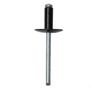 Lot de 200 rivets aveugles assortis en alliage d'aluminium noir - Standard et grande bride, 3,2 à 4,8 mm de diamètre x 8 à 18 mm de longueur, pour industriel, automobile