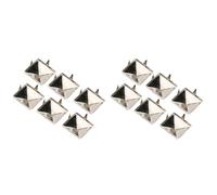 Lot de 200 rivets Punk à pyramide carrée avec matériau en laiton pour l'artisanat en cuir, forme pyramidale unique à 4 côtés, rivets avec clous décoratifs multicouches pour accessoires, argent