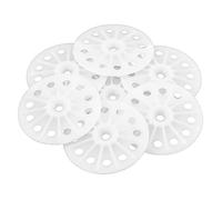 Lot de 200 rondelles de fixation en polypropylène - 60 mm - Pour plaques d’isolation souples en fibre de verre, laine de roche, polystyrène expansé, polystyrène extrudé