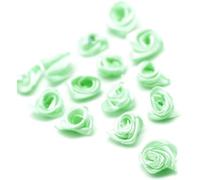 Lot de 200 Roses de 1,5 cm Petites Fleurs artificielles Roses en Satin pour travaux manuels,Patches,Roses dcoratives,Mini Roses en Tissu,Accessoires de fte,Maison,dcoration de Mariage,Vert Clair